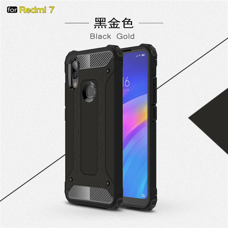 

sFor Xiaomi Redmi 7 Case 6.26" Shockproof Armor Rubber Back Coque Fundas Phone Case For Xiaomi Redmi 7 Cover For Redmi 7 Case