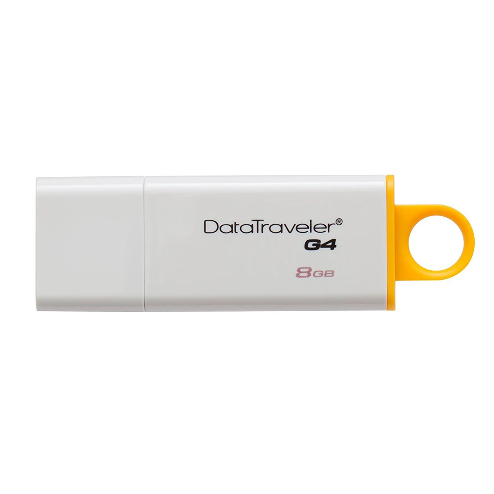 Kingston Technology DataTraveler G4 8 GB DE Memoria USB (USB 3,0 DE 8 GB USB tipo-A tipo Llave) Color Blanco y Amarillo