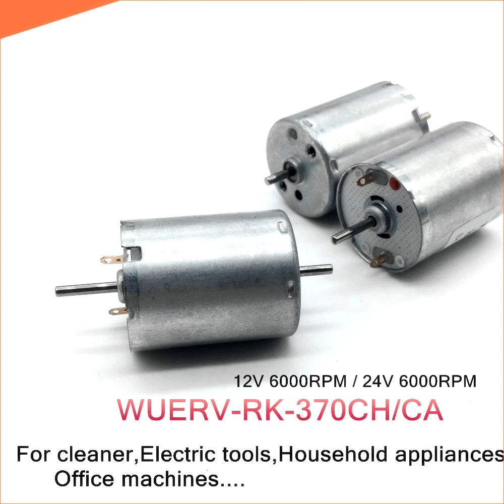 WUERV RK 370CH/CA Dual output shaft micro DC motor,For