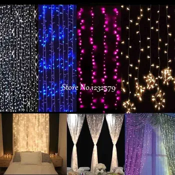 

EU US AU UK Plug 3m*3m 300LEDs lights flashing lane LED String curtain light Christmas home garden festival lights