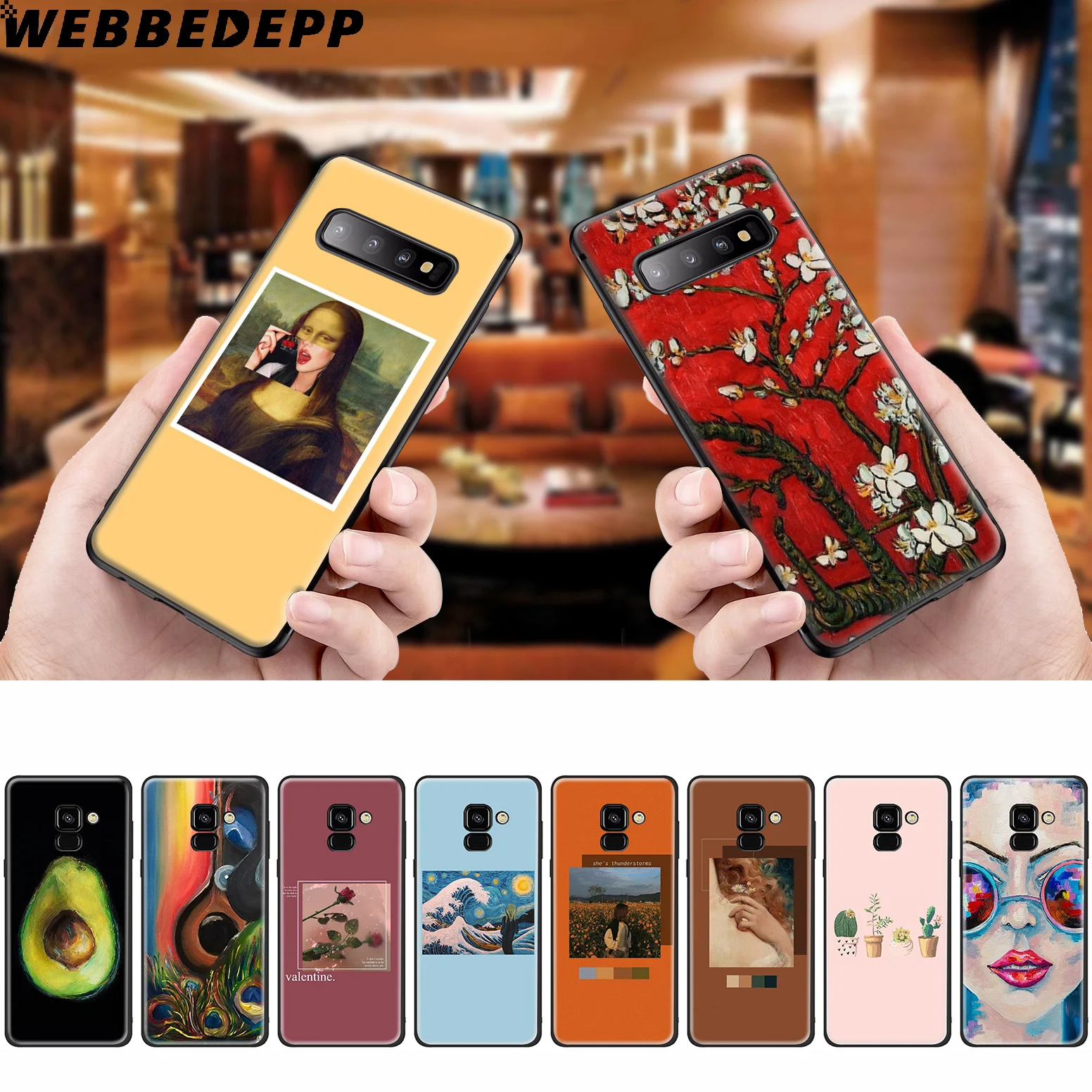 WEBBEDEPP арт Картина маслом Девушка Силиконовый чехол для Samsung Galaxy A3 A5 A6 A7 A8 A9 A10 A20 A30 A40