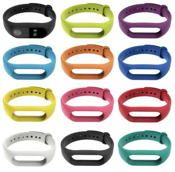 

100PCS Colorful Silicone Wrist Strap Bracelet 10 Color Replacement watchband for Original Miband 2 Xiaomi Mi band 2 Wristbands