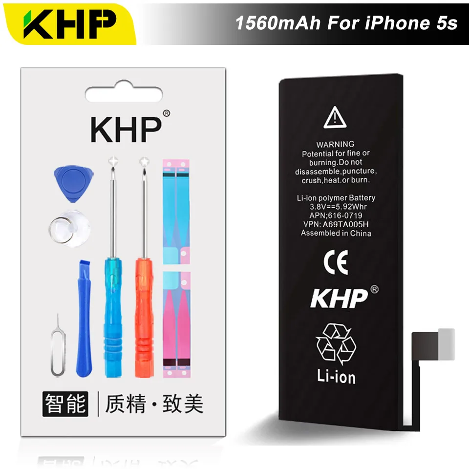 NEW 2017 100% Original KHP Phone Battery For iPhone 5S Capacity 1560mAh Repair Tools 0 Cycle Replacement Batteries Sticker (7)