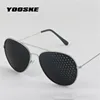 YOOSKE-gafas de sol Retro Para hombre y mujer, anteojos con agujeros pequeños, para el cuidado de la visión, Unisex, mejorador de la vista ► Foto 2/5
