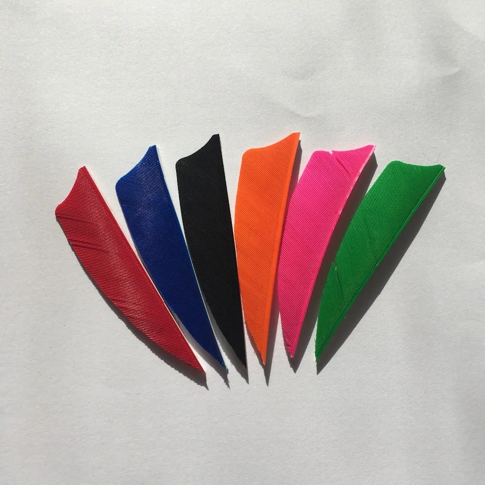 

High Quality 20pcs 3inch Feath Shield Cut Shape Archery Traditional Feather Arrow Fletching For Carbon Shaft Right Wing