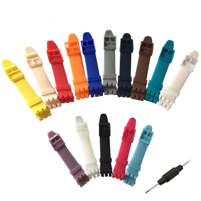 19mm-20mm-Waterproof-Durable-Rubber-Watch-Strap-For-Swatch-Silicone-Band-Watch-Bracelet-Women-Men-Wristband