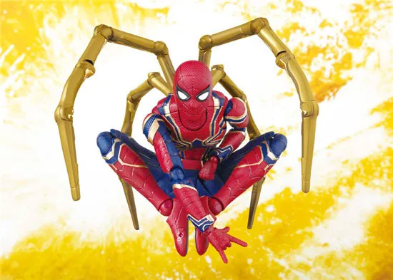 

15CM SHF Infinity War Spiderman Iron Spider & Tamashii Stage PVC Action Figure Collectible Model