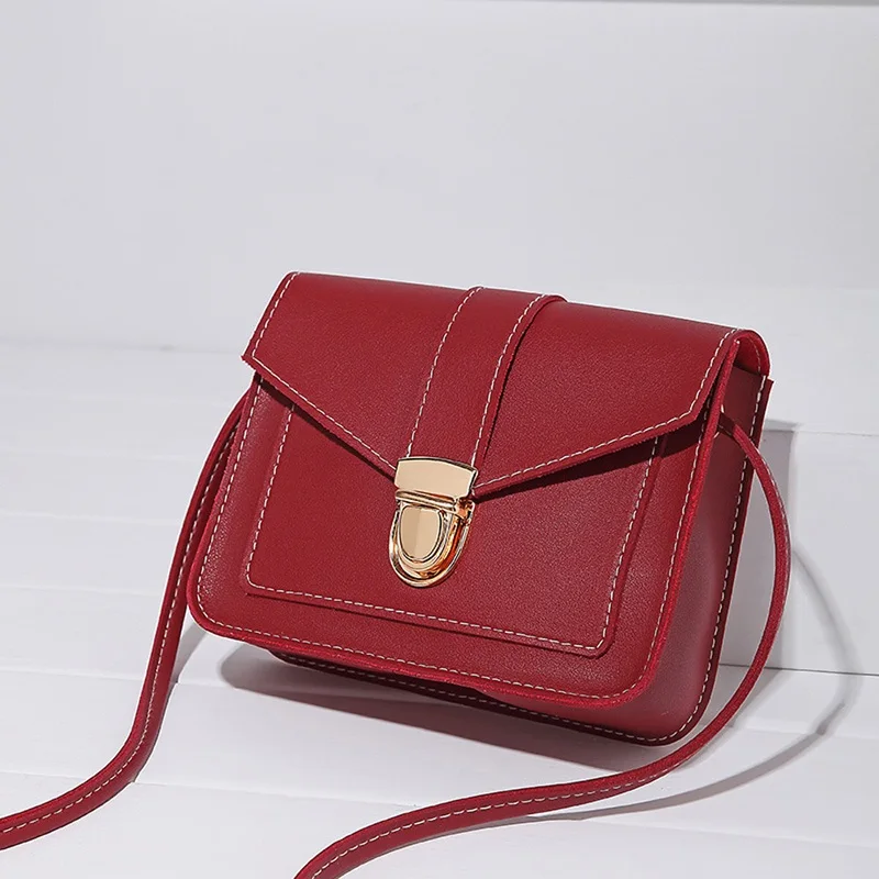 

Fashion small Messenger bag ladies 2019 new mini PU leather shoulder Messenger bag girls yellow ladies mobile wallet