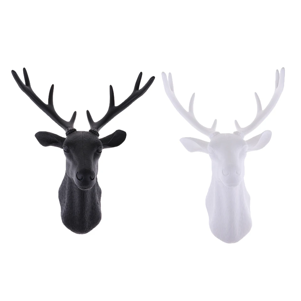 Animales De Plastico De La Cabeza De Ciervo Con Asta Gancho