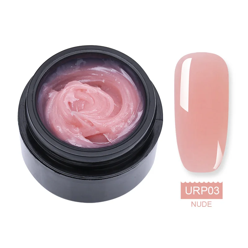 URP03 Ur Sugar, 15 мл, термо-полигелевый удлиняющий гель, розовый, прозрачный, Кристальный, для создания УФ-гелей, для ногтей, акриловый, быстростроительный Гель-лак, впитывающий - Цвет: URP03