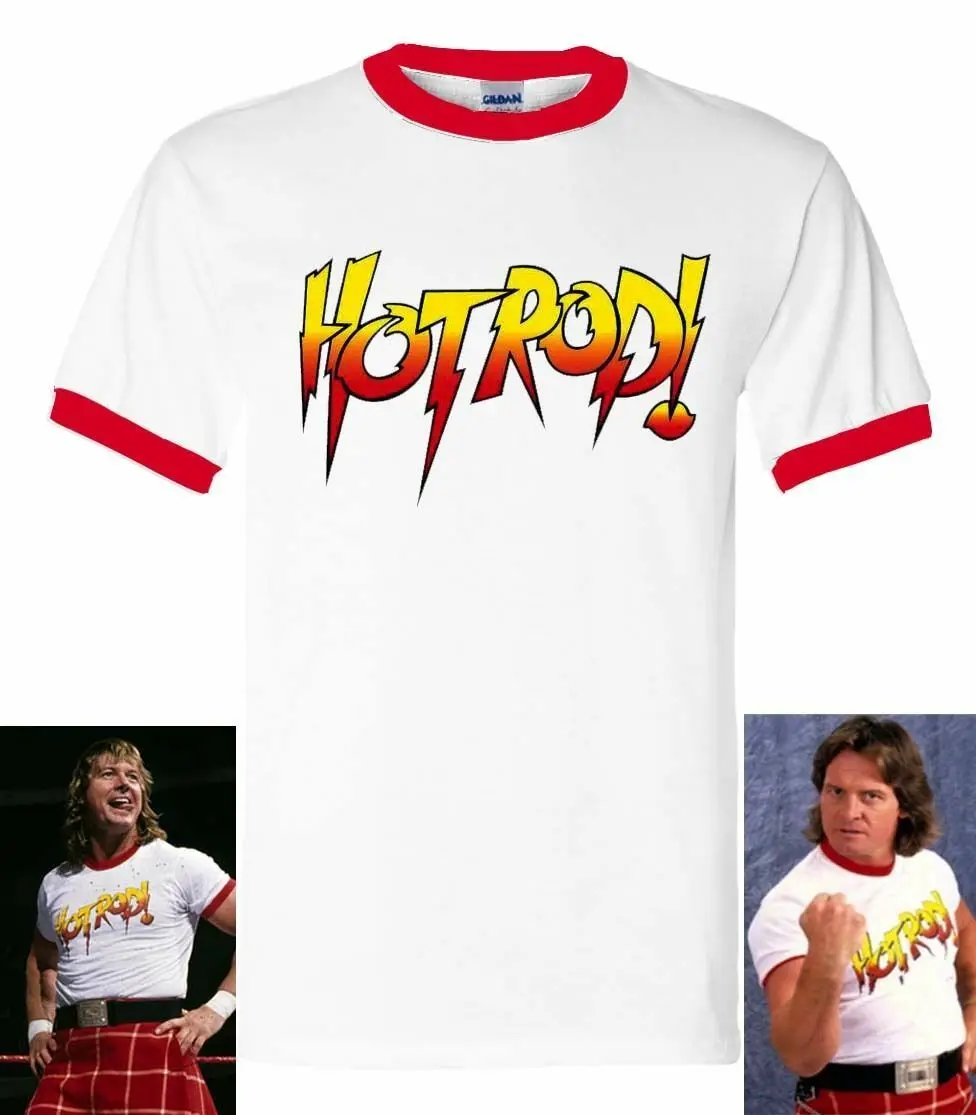 

Roddy Piper Tees Rowdy T-Shirt Hot Rod T-Shirt Legendary Wrestler New Unisex Tees