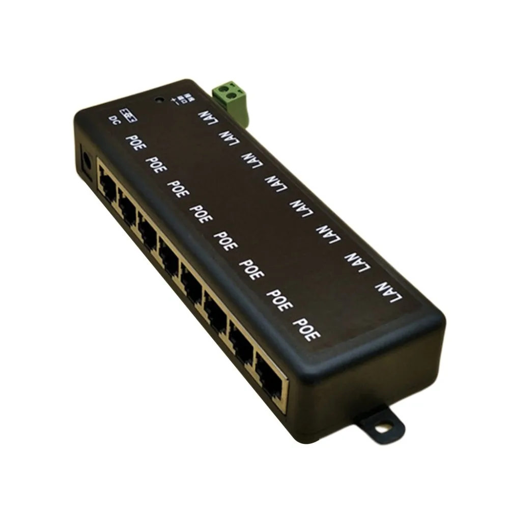  New 8 Ports POE Injector POE Splitter for CCTV Network POE Camera Power Over Ethernet IEEE802.3af - 33004710239