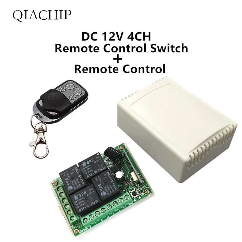 

433Mhz Wireless Remote Control Switch DC 12V 4CH relay Receiver Module and RF Transmitter 433 Mhz Remote Controls