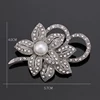 Baiduqiandu usine directe cristal Diamante et Imitation perle mode fleur plante broche broches pour les femmes dans des conceptions assorties ► Photo 2/6