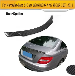 Для W204 заднего бампера автомобиля диффузор для губ Mercedes Benz W204 C63 AMG C300 Sport 2012- FRP черный спойлер