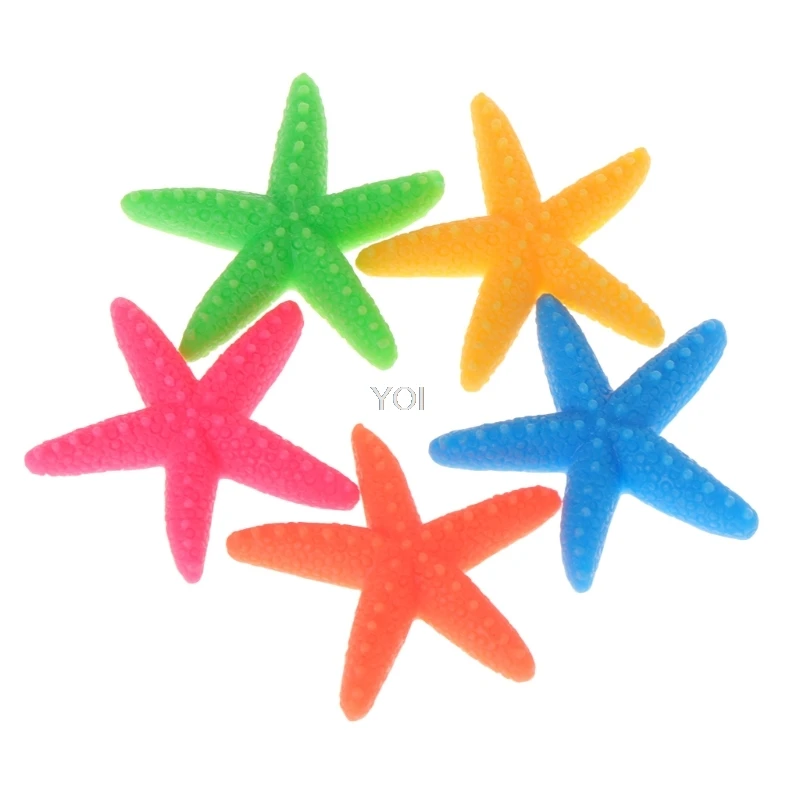 

5pcs Fish Tank Artificial Colorful Starfish Decoration Aquarium Ornaments Resin
