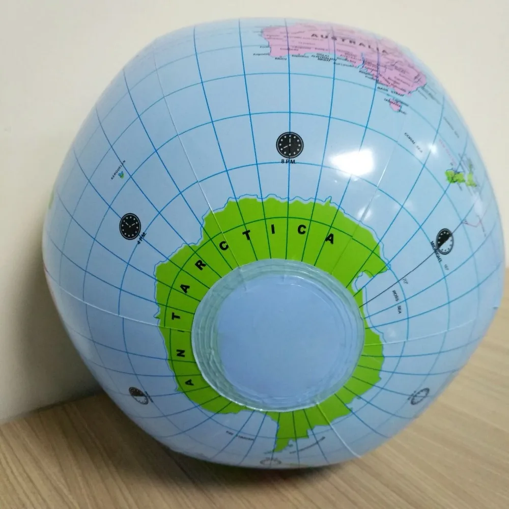 Надувной глобус, 16 дюймов, карта, мяч для обучения в области географии, обучающий, мир, земля, океан, пляжный мяч, детские развивающие принадлежности для географии