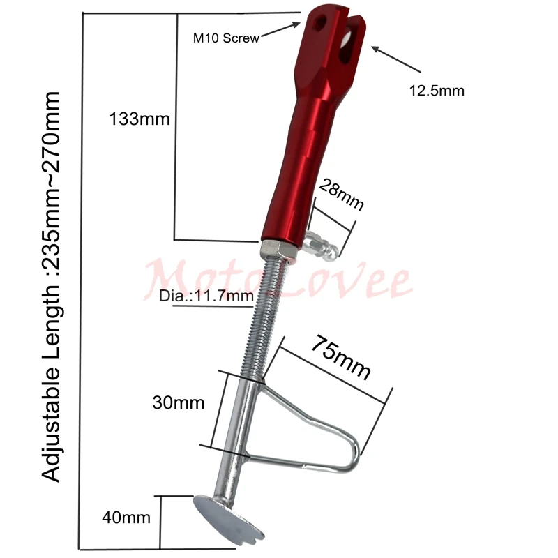 Motolovee универсальная мотоциклетная боковая подставка, парковочная подставка для скутера, Модифицированная опора для мотоцикла YAMAHA BMW, suzuki