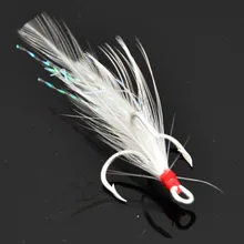 Special Price 10pcs/lot 4#/6#/8#/10# China made high carbon feather triple hook attach with feather fishing hook winter fishing tackle Special Price 10pcs/lot 4#/6#/8#/10# China made high carbon feather triple hook attach with feather fishing hook winter fishing tackle