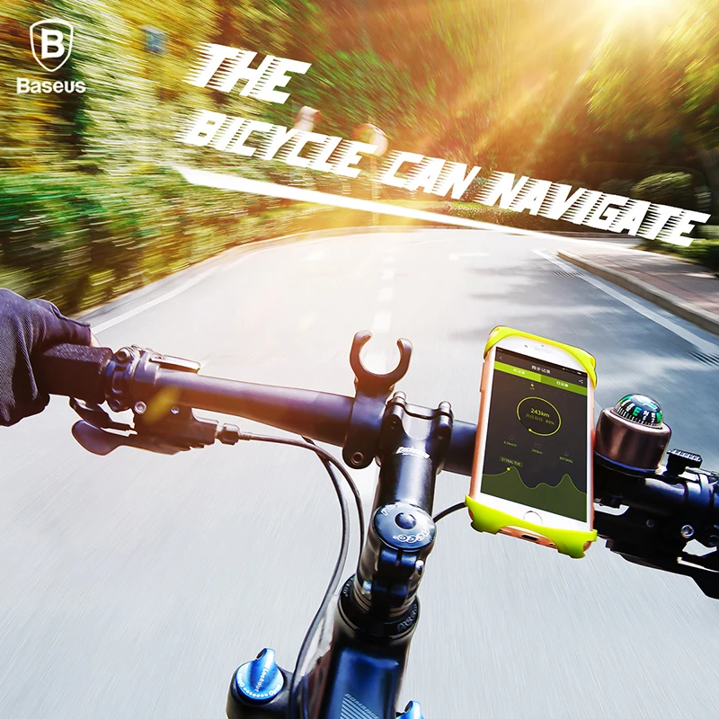 

Baseus Bicycle Phone Holder For iPhone 7 Samsung S8 Bike Mount Mobile Phone Holder Navigation GPS Stand for 4-6 inch all phone