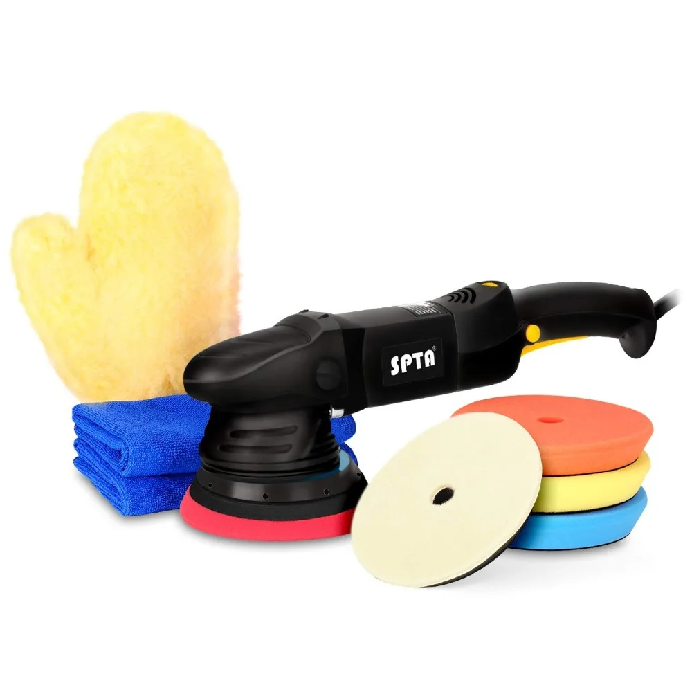 SPTA 5inch(125mm) 15mm Electric Dual Action Polisher for Car Portable