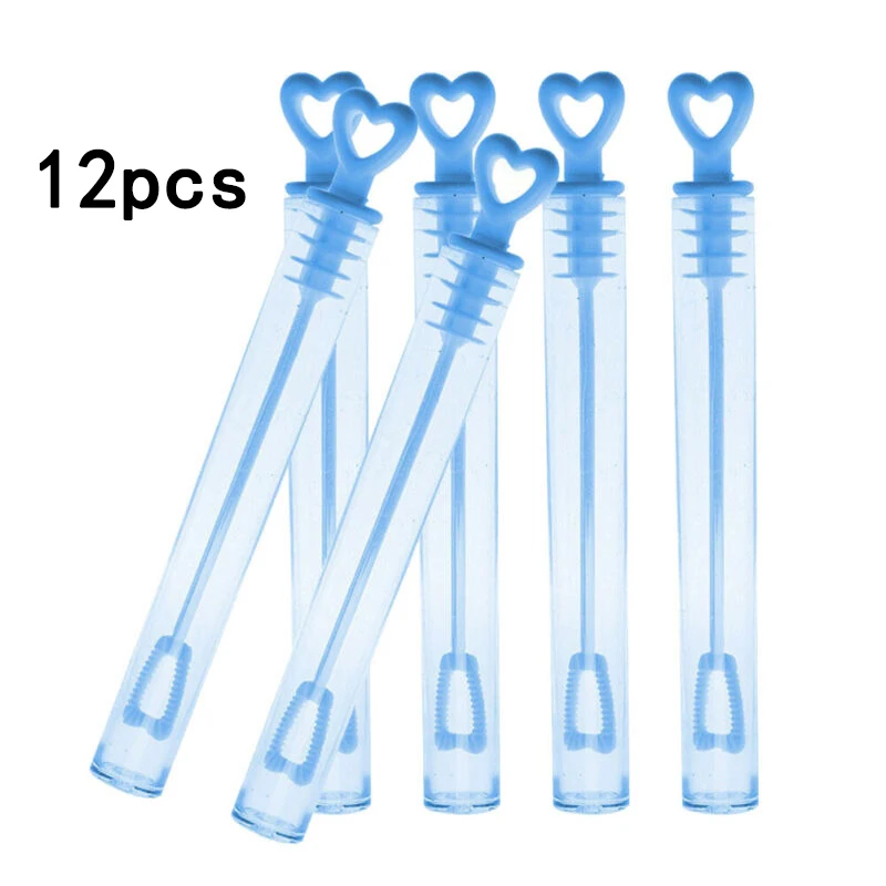 

Tube Bubble Wands Birthday Wedding Party Favour Soap Plastic Bottle Decor Kids Toy 10.7cmx1.1cm Love heart Style