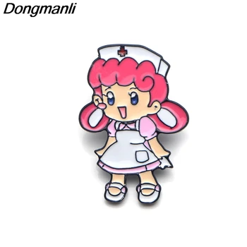 

P3585 Wholesale 20pcs/lot Nurse Joy Metal Enamel Pins and Brooches for Women Fashion Lapel Pin Backpack Bags Badge Gifts