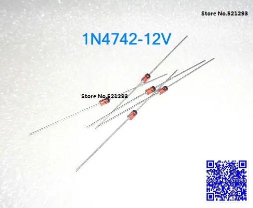 Aliexpress.com : Buy Free Shipping 1W DIP Zener Diode 1N4742 IN4742A ...