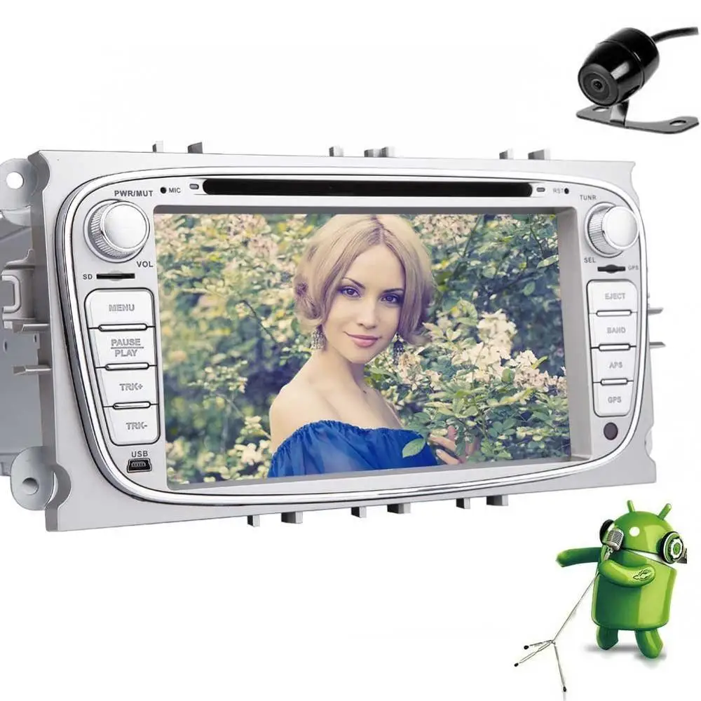 Камера! Два 2Din автомобильный стерео Android 6 0 7 dvd плеер для Ford Focus в тире gps авто радио