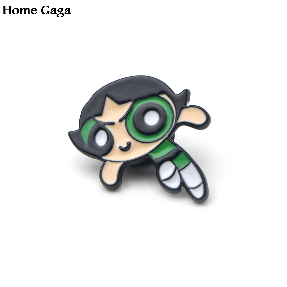 Homegaga The Powerpuff девушки мультфильм цинк шпильки парная одежда рюкзак жакет медаль за нашивка на рубашку броши для мужчин и женщин D0924