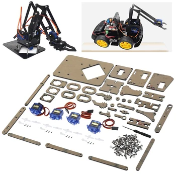 

1 Set ABS & Metal DIY Robot Arm Claw + Servos + Screws Kit Mechanical Grab Manipulator Assemble Accessories