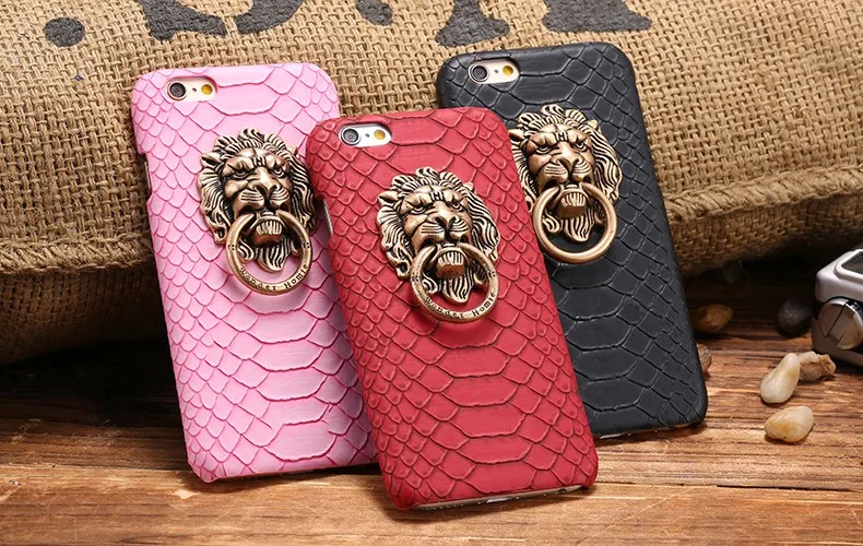 Hard Case with Metal Retro Lion Ring Holder for Iphone X 8 10 5 5s Hard Case with Metal Retro Lion Ring Holder for Iphone X 8 10 5 5s