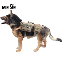 MEGE куртка для собак с MOLLE EMT сумка для первой помощи, тактический тренировочный жилет для собак, военный несущий подшипник для охоты SWAT