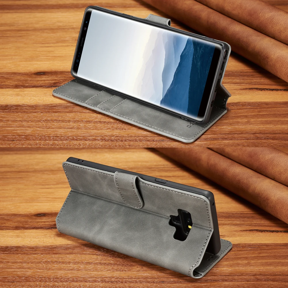 Матовый кожаный чехол для samsung Galaxy Note 9 слоты карт держатель кошелек Чехол с