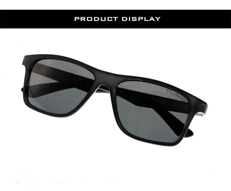 Plastic Glasses Men Brand Designer Classic Polarized Sun Glasses PATEN Fishing Driving Uv400 Rectangle Eyewear Male P6072 (6)