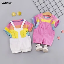YATFIML/летние комбинезоны для детей; комбинезоны для малышей; детские штаны для мальчиков; Комбинезон для маленьких девочек; Детский комбинезон