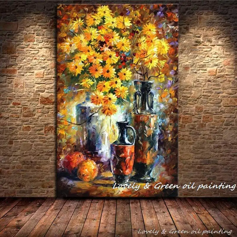 

100%Hand Painted modern Abstract Art Decor palette knife flower oil painting Wall Decoration Picture On Canvas For Home Unframed
