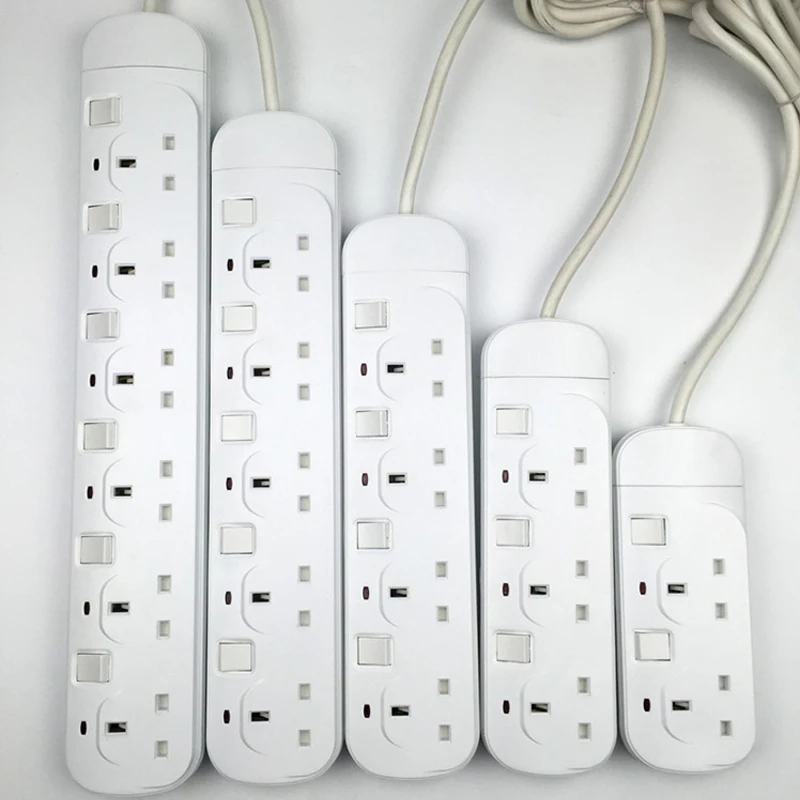 Black Color UK Socket Power Strips pic 12