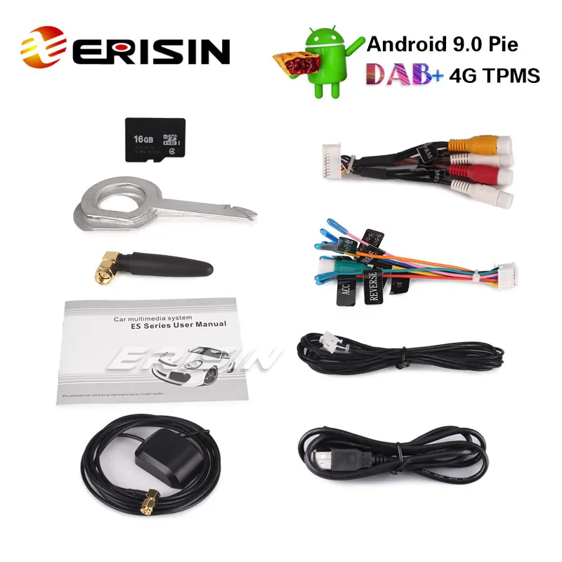 Discount Erisin ES4856T 7" Android 9.0 Pie Car DVD Player SD GPS 4G OBD DAB+ Radio for VW T5 Multivan TOUAREG 5