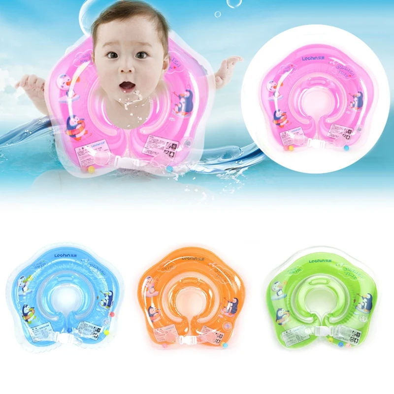Été sûr cercle gonflable nouveau-né cou flotteur infantile bébé natation anneau sécurité enfant jouets
