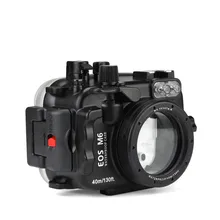 SeaFrogs 40m/130ft Underwater Camera Housing For Canon EOS M6 22mm Lens Waterproof Camera Bags Case For Canon EOS M6 22mm