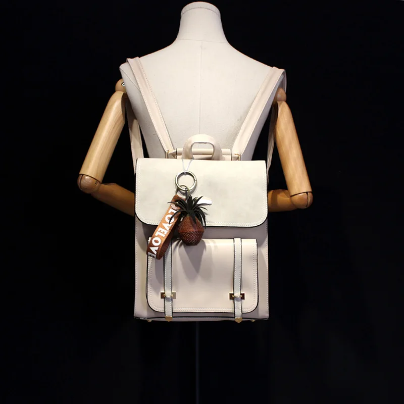 

2019 New Korean Style Female Backpack with Fashionable Shoulder Bag Women's pu Leather Backpack Bags School Bags for Girls 460