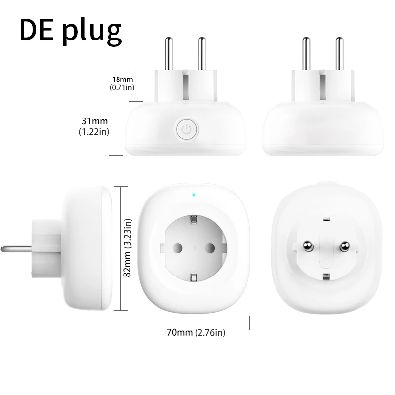 Великобритания, США, ЕС, Wi-Fi, Смарт гнездо разъема питания на выходе, пульт дистанционного управления, монитор энергии работает с Amazon Alexa Google Home, не требуется концентратор - Комплект: DE Plug