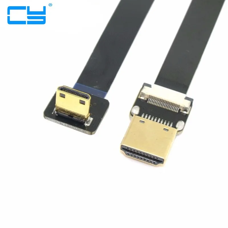 

FPV de 90 Graus Em Angulo MiniHDMI Macho para HDMI Macho cabo FPC Flat Cable0.2 m 0.3 m 0.5 m 1 m para MulticopterAerea fotograf