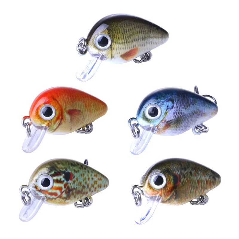 

5 color lua suit hard bait fake rock and roll little fat mino lua bait warped mouth kill fishing bait