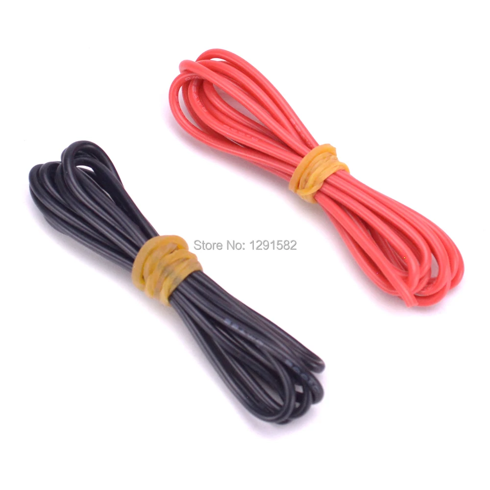 1 метр красный Черный 12AWG 14AWG 16AWG 18AWG термостойкий мягкий силиконовый провод кабель