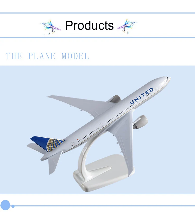 20 см Boeing 777, модель B777, американский самолет Airbus, модель металлического самолета, авиационная коллекция