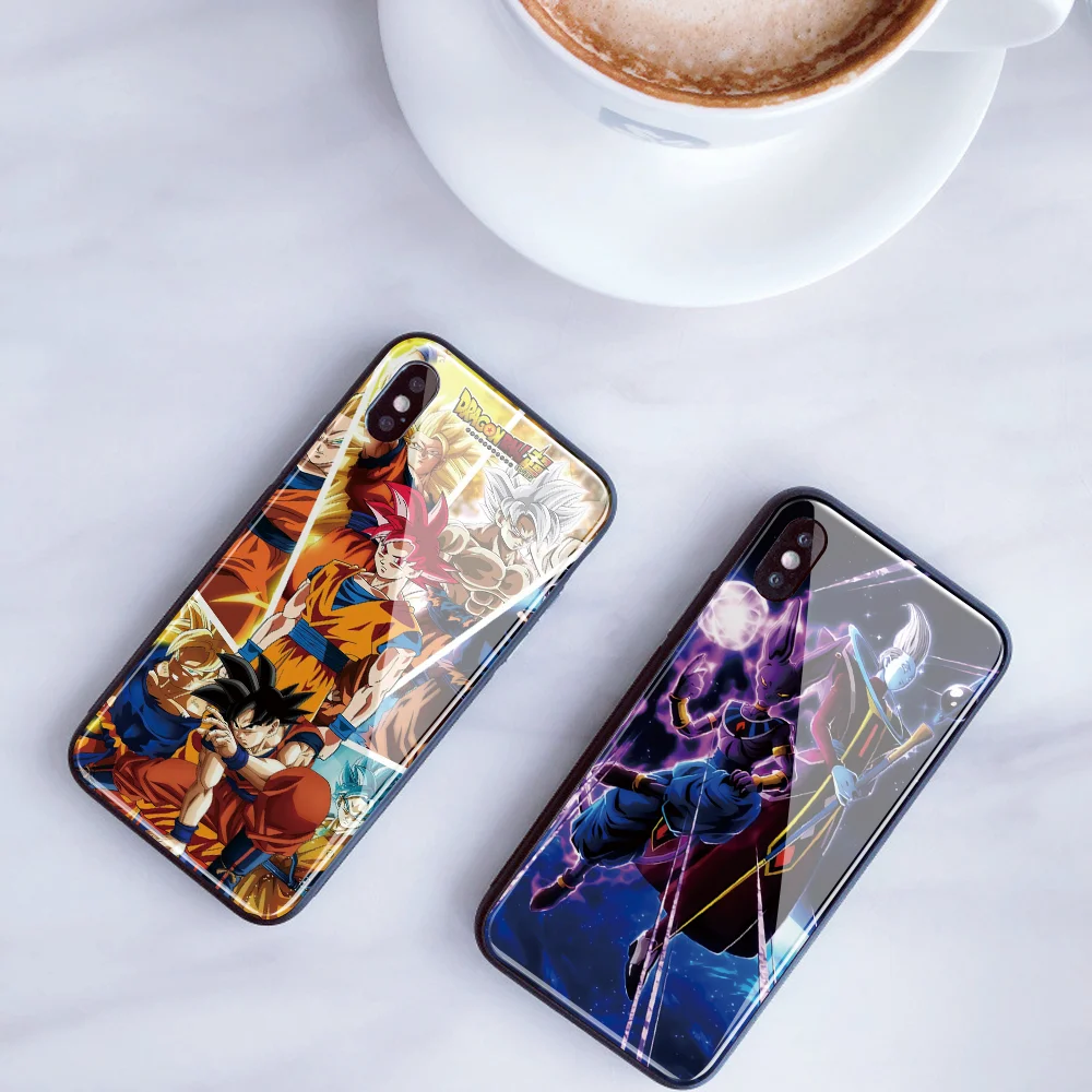 Dragon Ball для iphone 11 Pro 8 X S R MAX 7 Plus 6s 5 SE заказной чехол из закаленного стекла для телефона Samsung Note Galaxy 8 9 10+ Plus