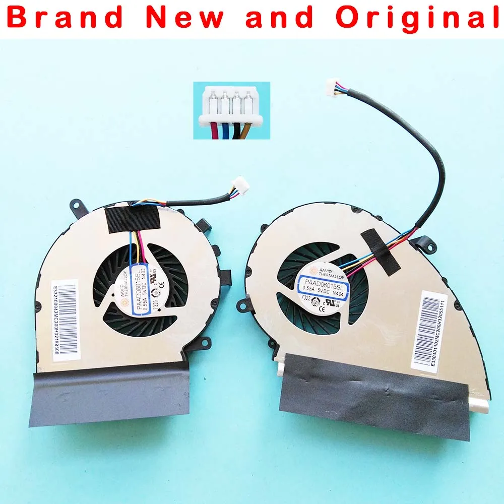 Original NEW CPU GPU Fan for MSI GE72VR GP72VR GP72MVR PAAD06015SL N366 N372