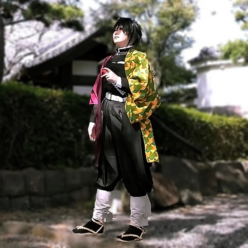 Tomioka Giyuu косплей костюм в японском стиле аниме Kimetsu no Yaiba маскарадный костюм для хелоуина костюмы Spot supply